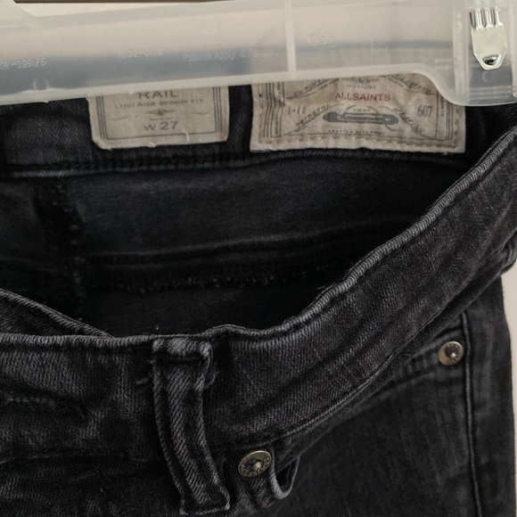 All Saints Rail Denim Mid Rise Ankle Zipper Hem - Picture 3 of 4